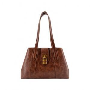 NEW LIKE DREAMS women's fiora signature lock satchel in brown